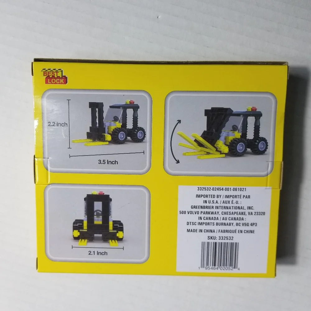 NEW IN BOX BEST LOCK LEGO COMPATIBLE CONSTRUCTION FORK LIFTER